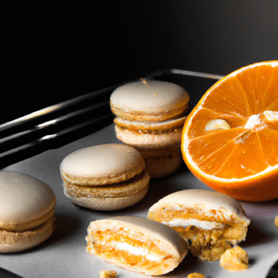 macarons-de-naranja-con-relleno-de-mermelada-receta-facil-y-sabrosa